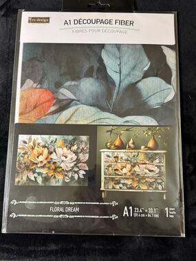 New ReDesign With Prima A1 Decoupage Furniture Fiber Floral Dream 23.4”x33.1”